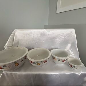 Corelle coordinates Stoneware chutney fruit theme Bowls